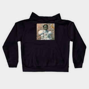 Girl with a fan Kids Hoodie